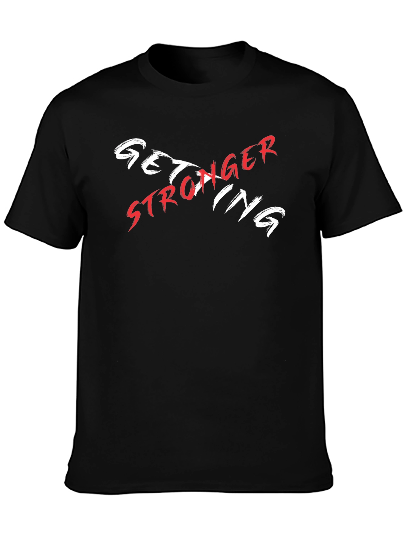 Get Stronger Black Graphic Tee
