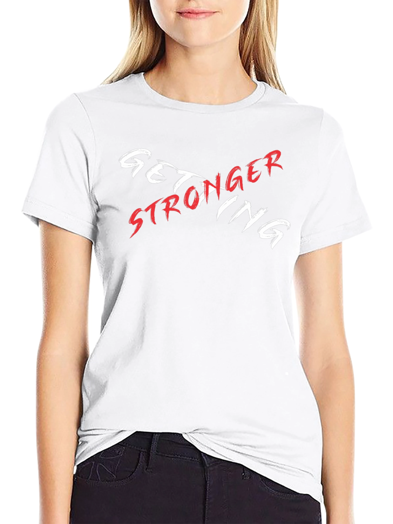 Get Stronger Black Graphic Tee