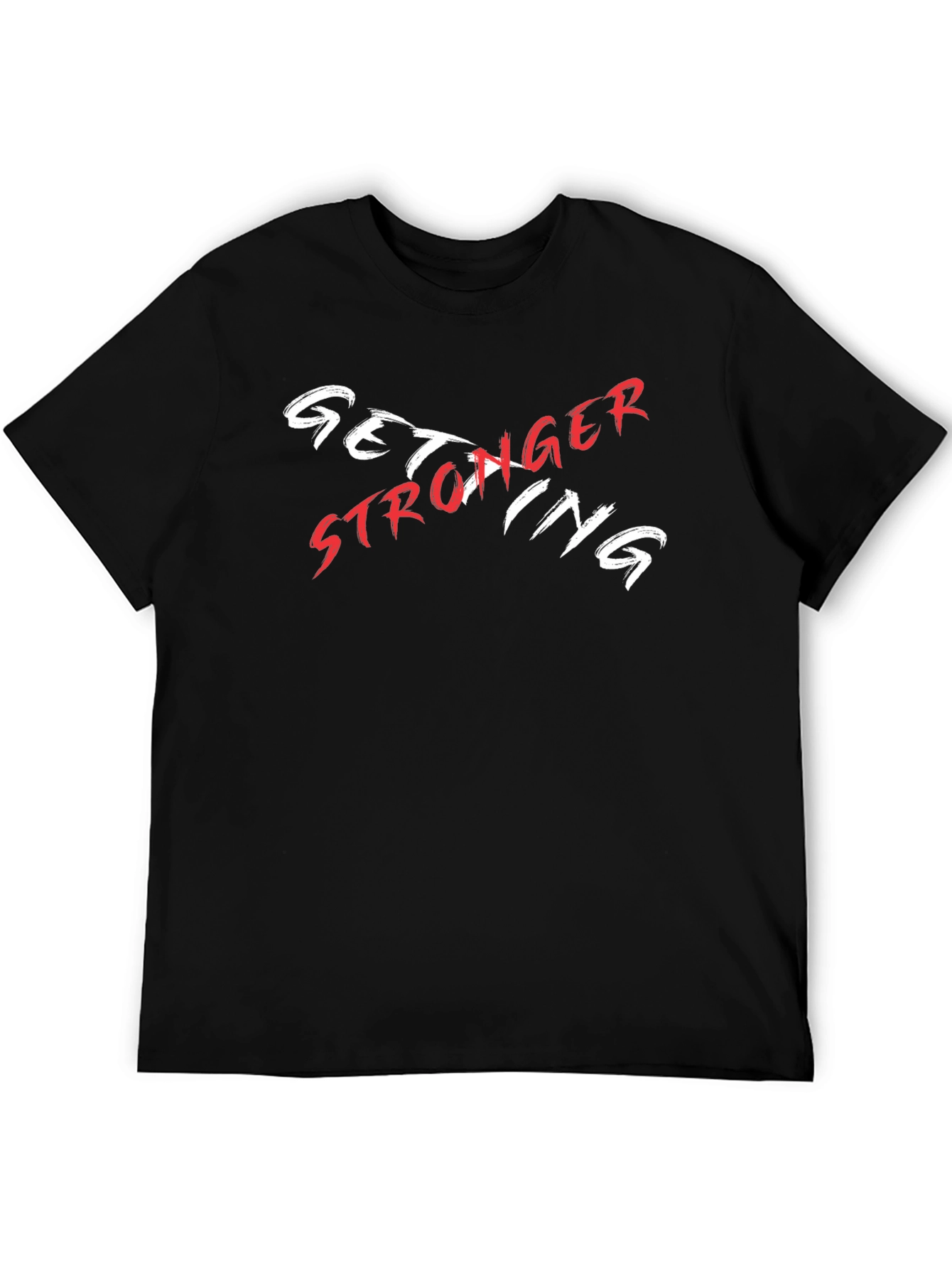 Get Stronger Black Graphic Tee