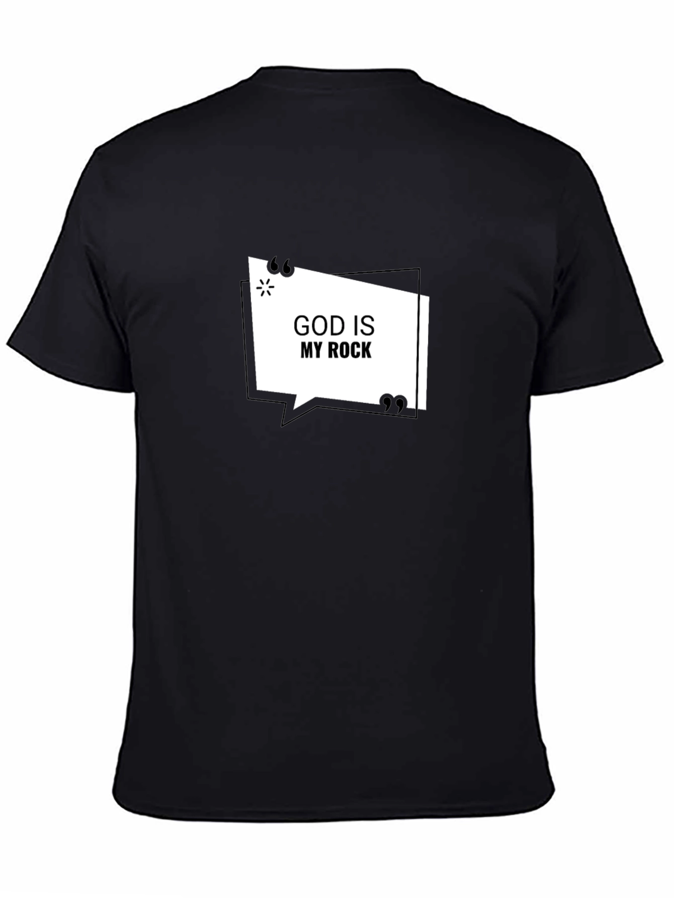 God Is My Rock Black T-Shirt
