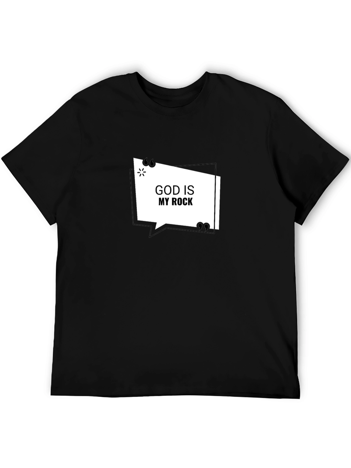 God Is My Rock Black T-Shirt