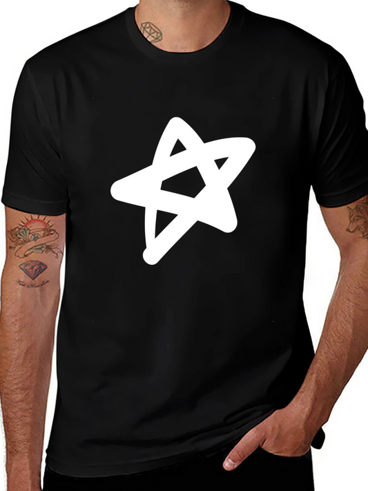 Graphic Star Tee - Casual Black T-Shirt
