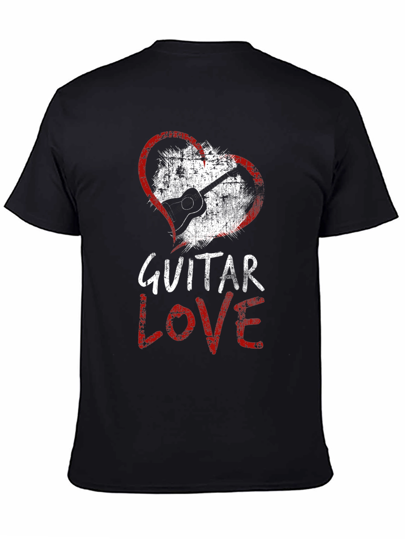 Guitar Love Black T-Shirt - Music Lover Tee