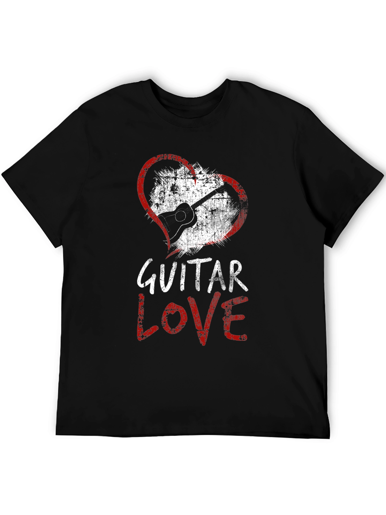 Guitar Love Black T-Shirt - Music Lover Tee
