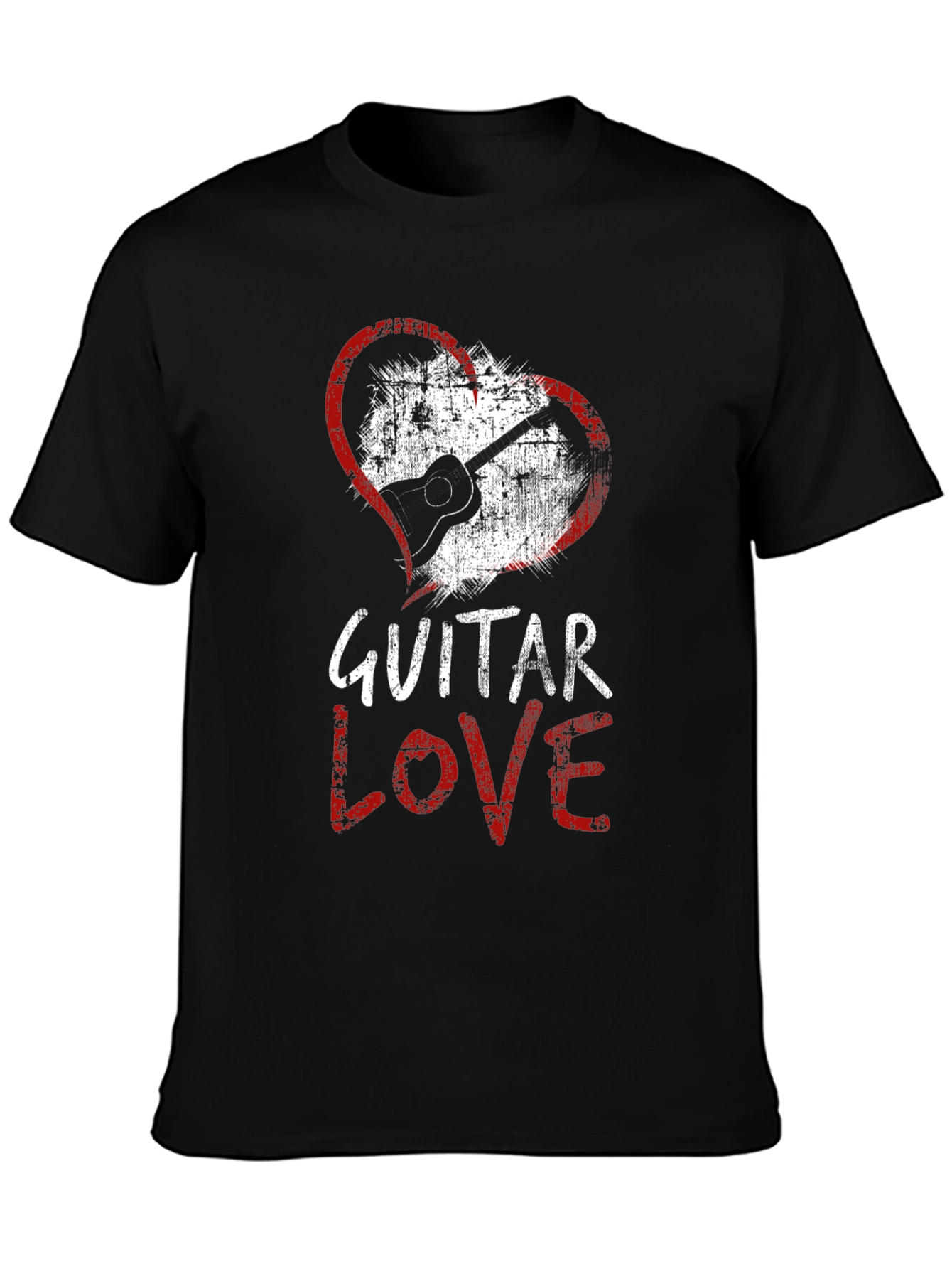 Guitar Love Black T-Shirt - Music Lover Tee