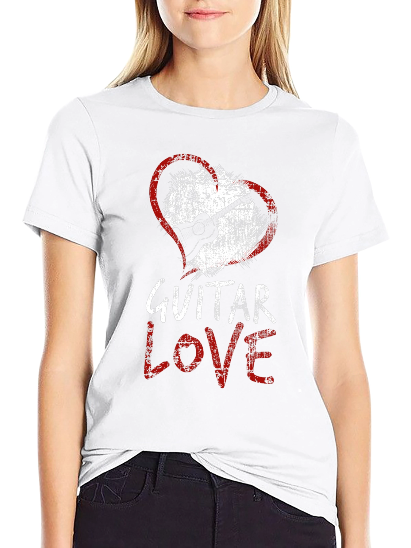 Guitar Love Black T-Shirt - Music Lover Tee