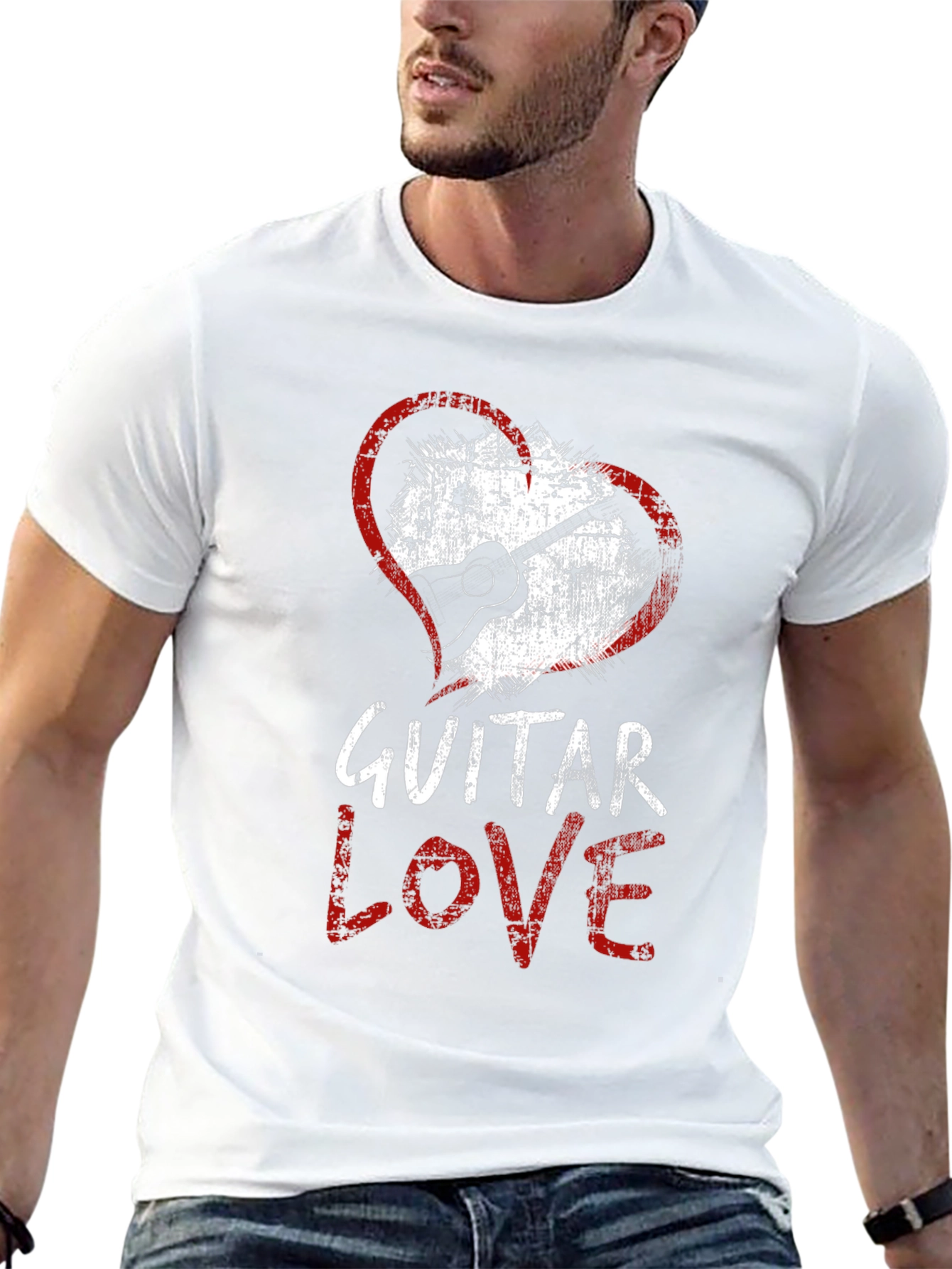 Guitar Love Black T-Shirt - Music Lover Tee