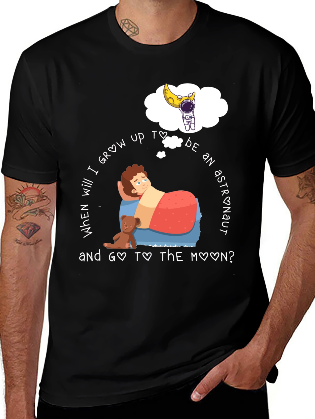 Astronaut Dreamer T-Shirt Space Lover Tee