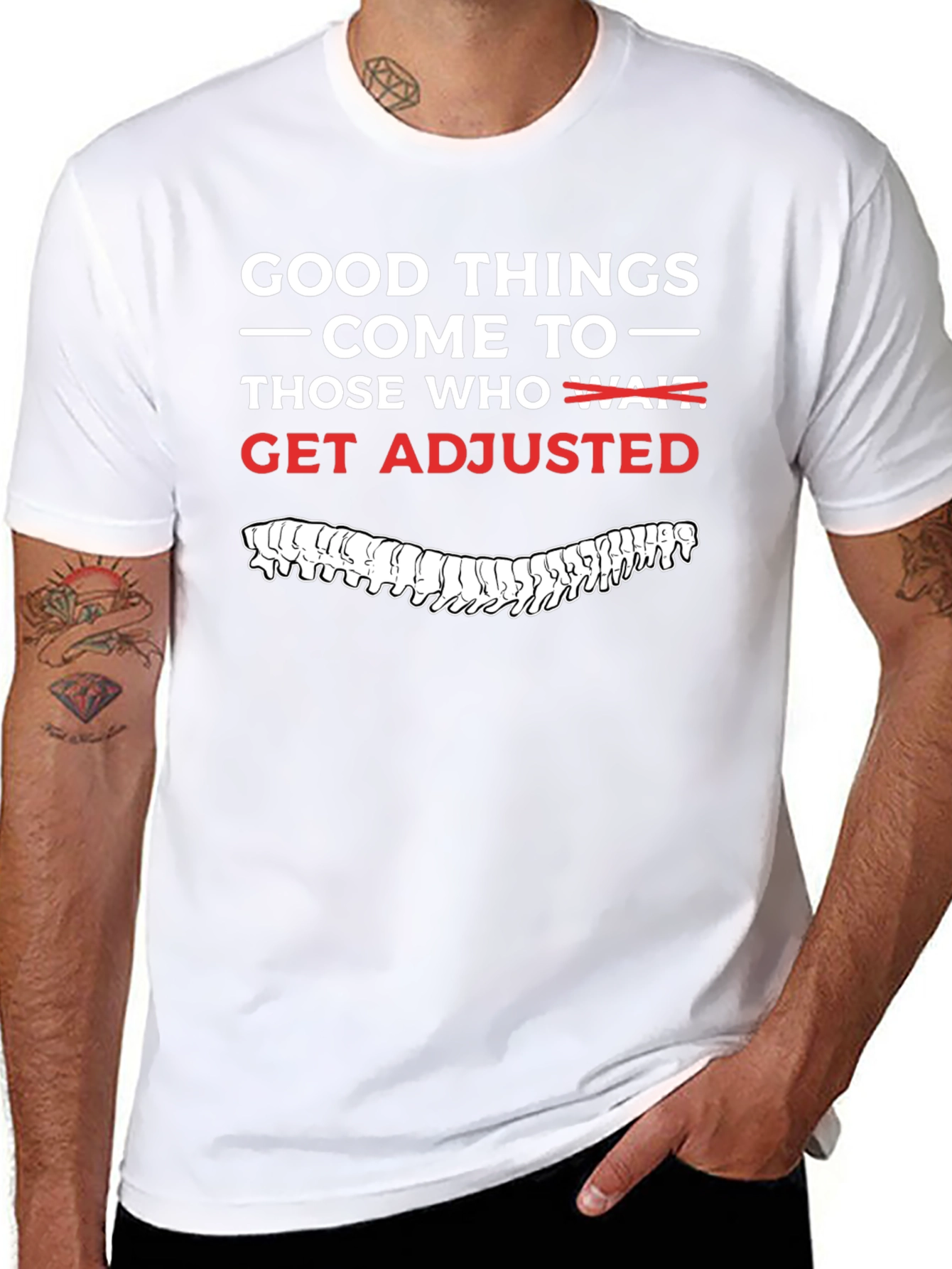 Get Adjusted T-Shirt - Chiropractic Humor