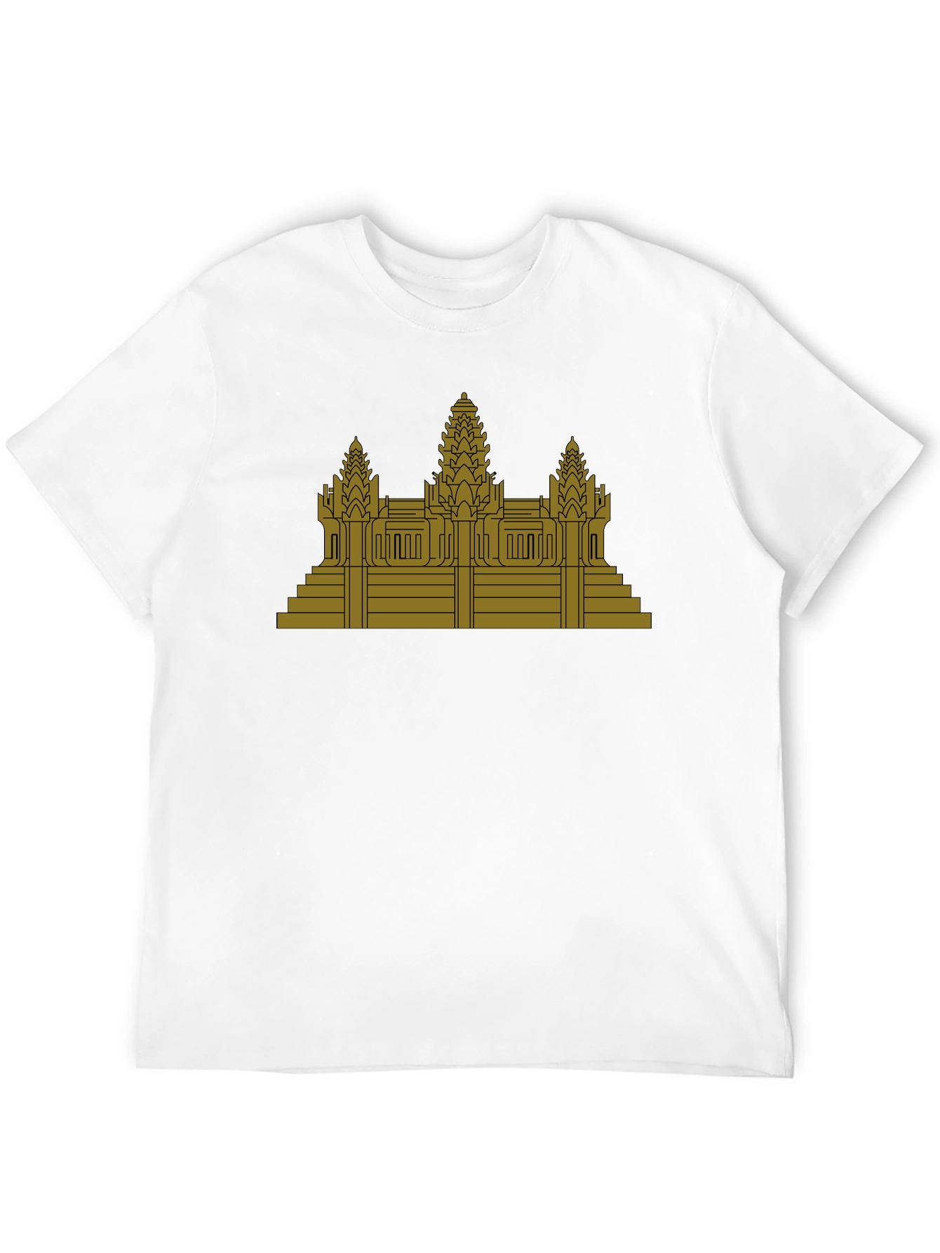 Angkor Wat Graphic Tee - Black Cotton T-Shirt