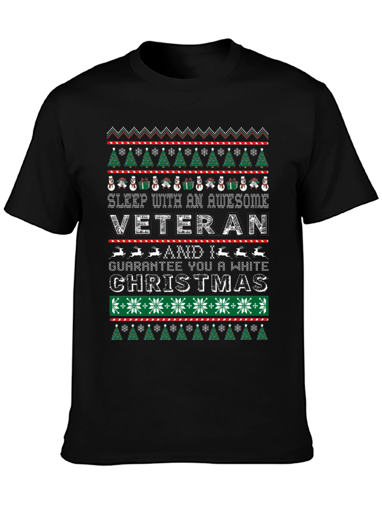 Awesome Veteran Christmas Ugly T-Shirt