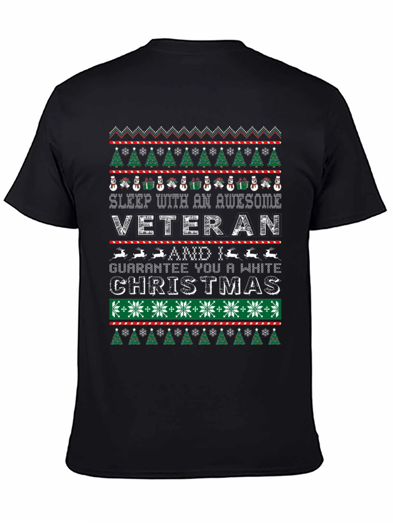 Awesome Veteran Christmas Ugly T-Shirt