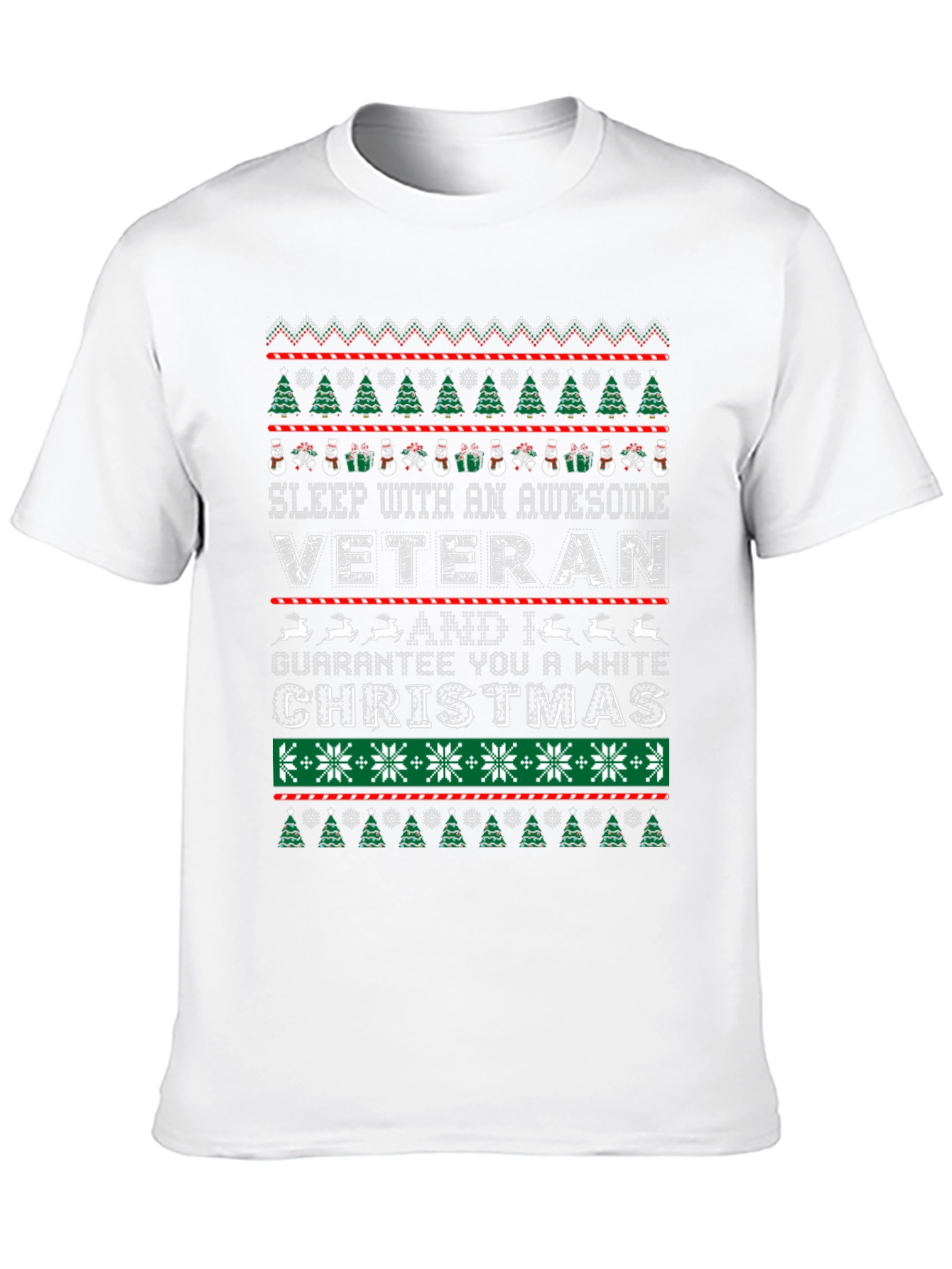 Awesome Veteran Christmas Ugly T-Shirt