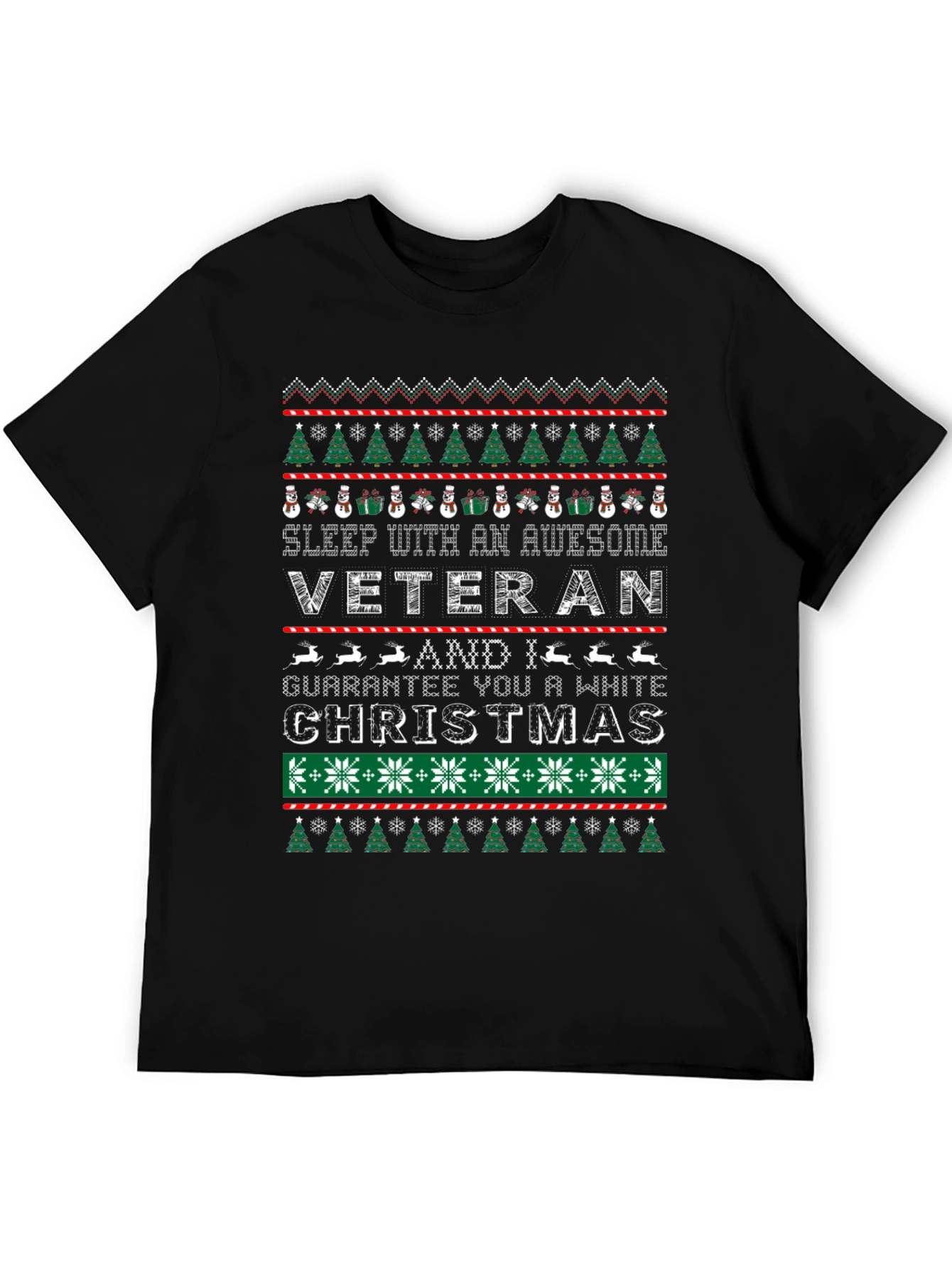 Awesome Veteran Christmas Ugly T-Shirt