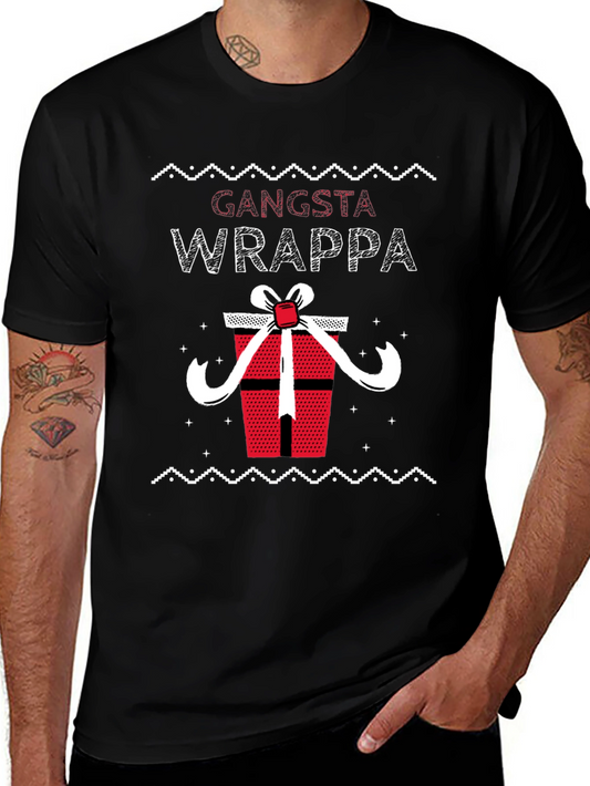Gangsta Wrappa Ugly Christmas Holiday T-Shirt