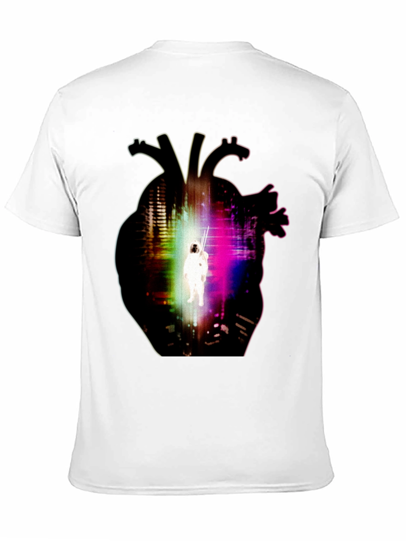 Astronaut Heart Graphic Black T-Shirt
