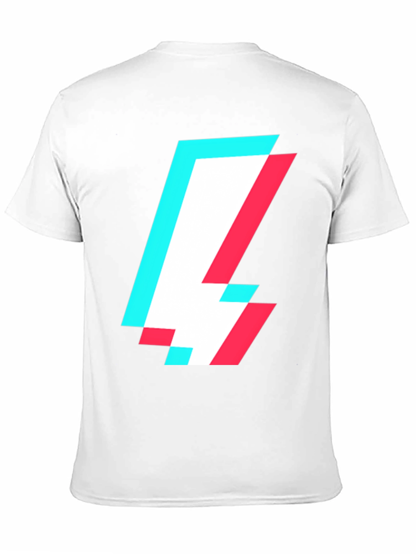 Abstract Glitch Bolt T-Shirt - Modern Style