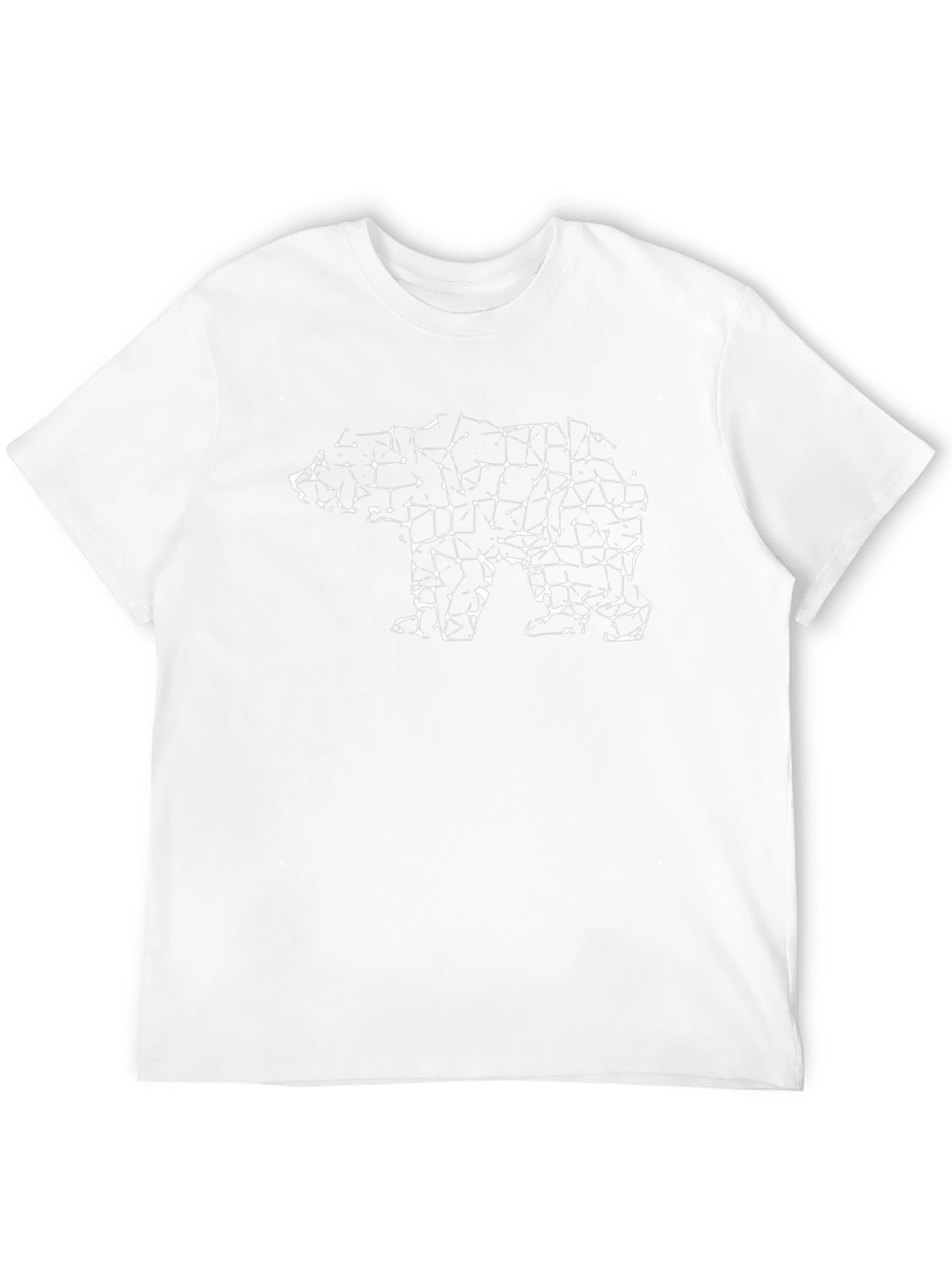 Abstract Bear Graphic T-Shirt - Mens Black Tee