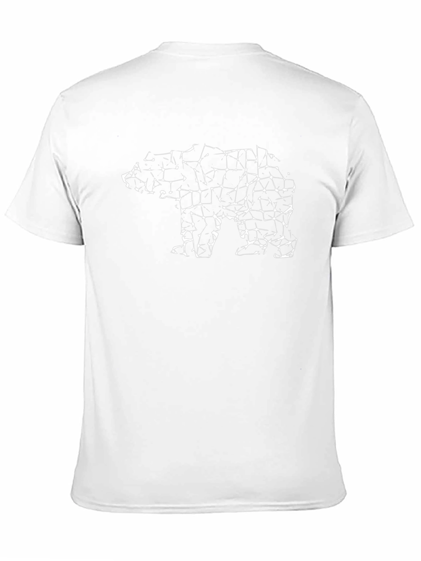 Abstract Bear Graphic T-Shirt - Mens Black Tee