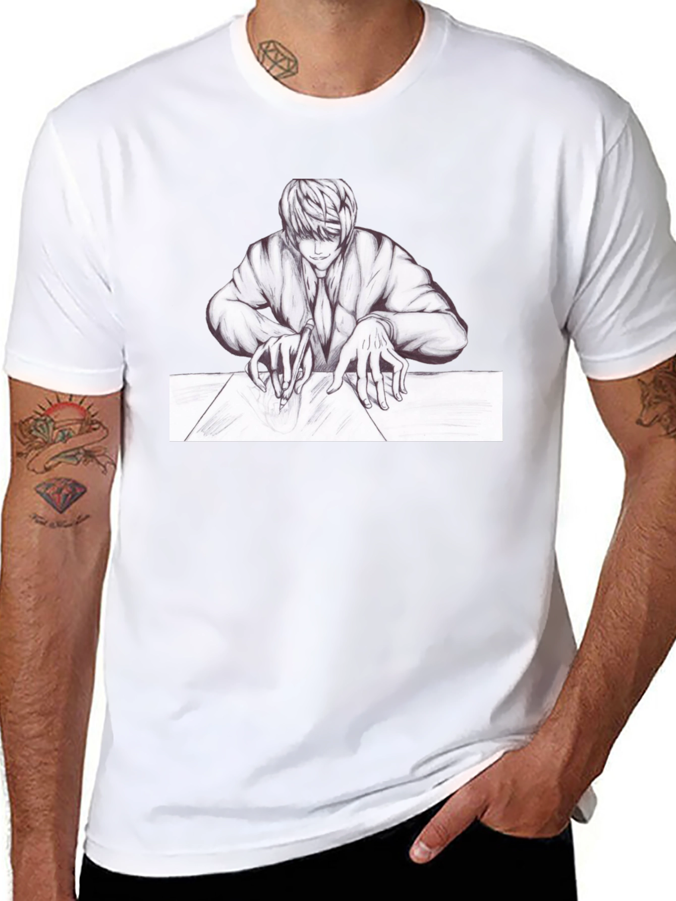 Anime Graphic Tee - Light Yagami Design