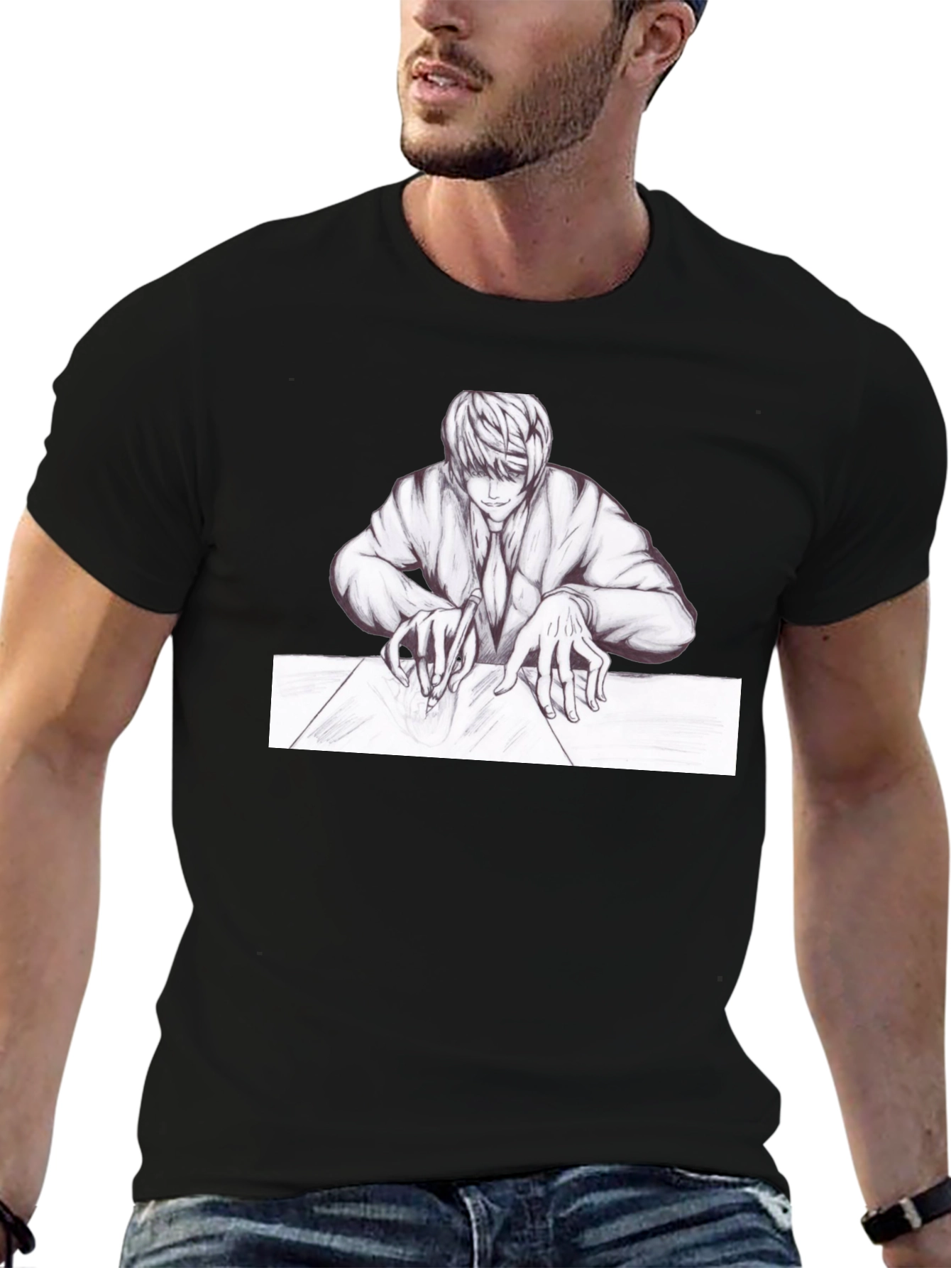 Anime Graphic Tee - Light Yagami Design