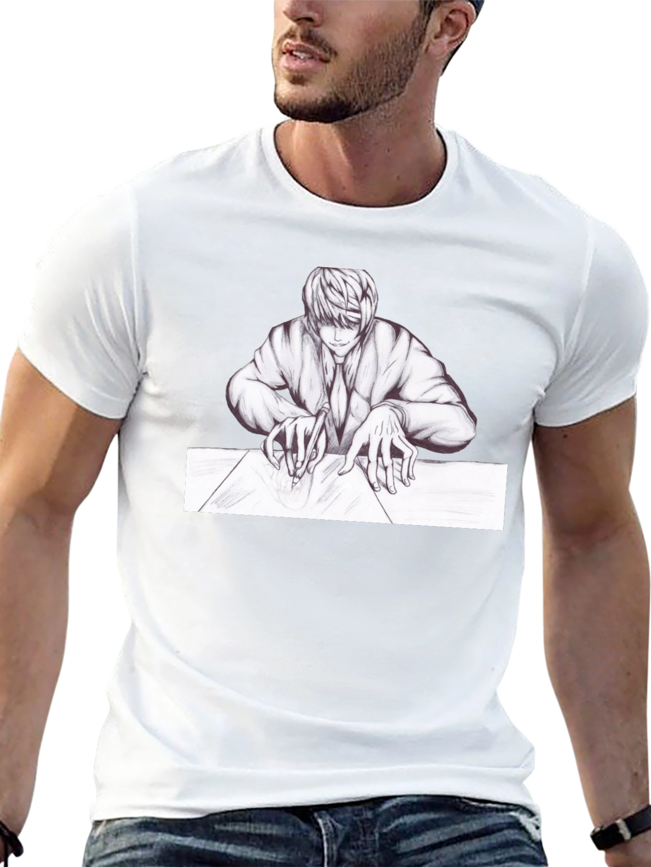 Anime Graphic Tee - Light Yagami Design
