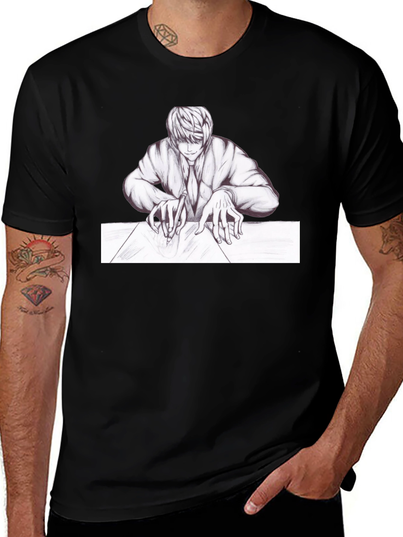 Anime Graphic Tee - Light Yagami Design