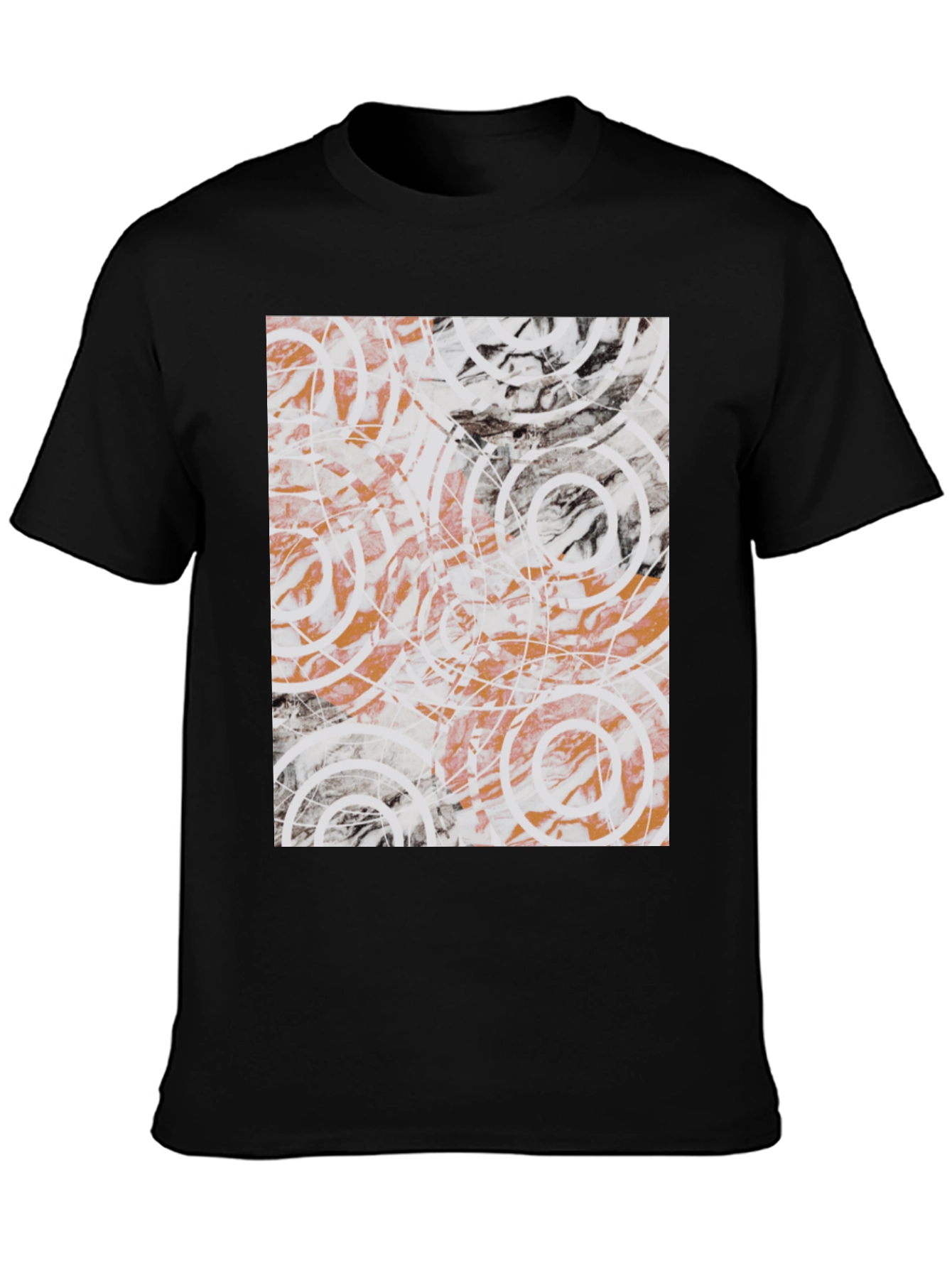 Abstract Circles Graphic Tee - Modern Art Shirt