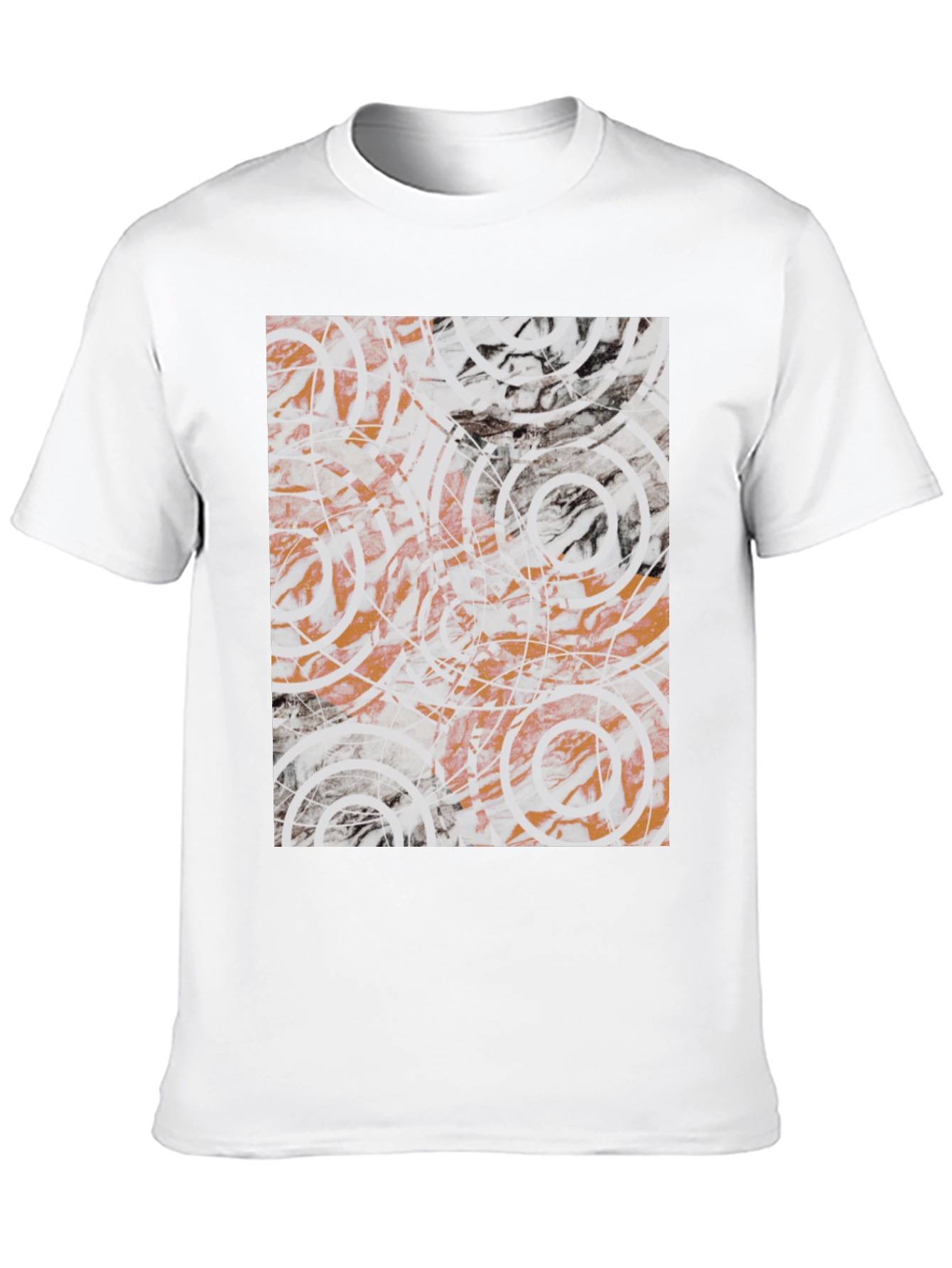 Abstract Circles Graphic Tee - Modern Art Shirt