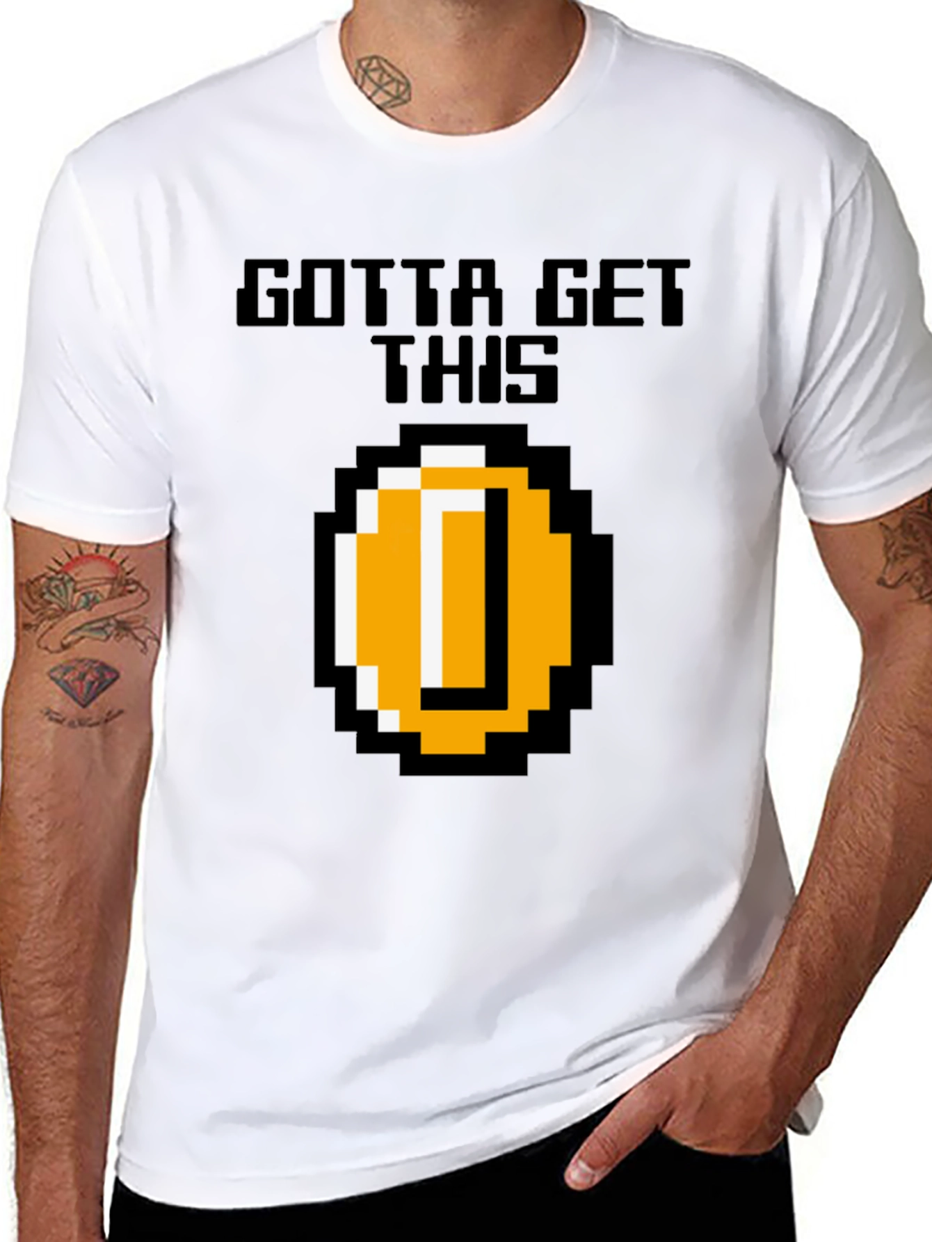 Gotta Get This Retro 8-Bit Coin Graphic Tee