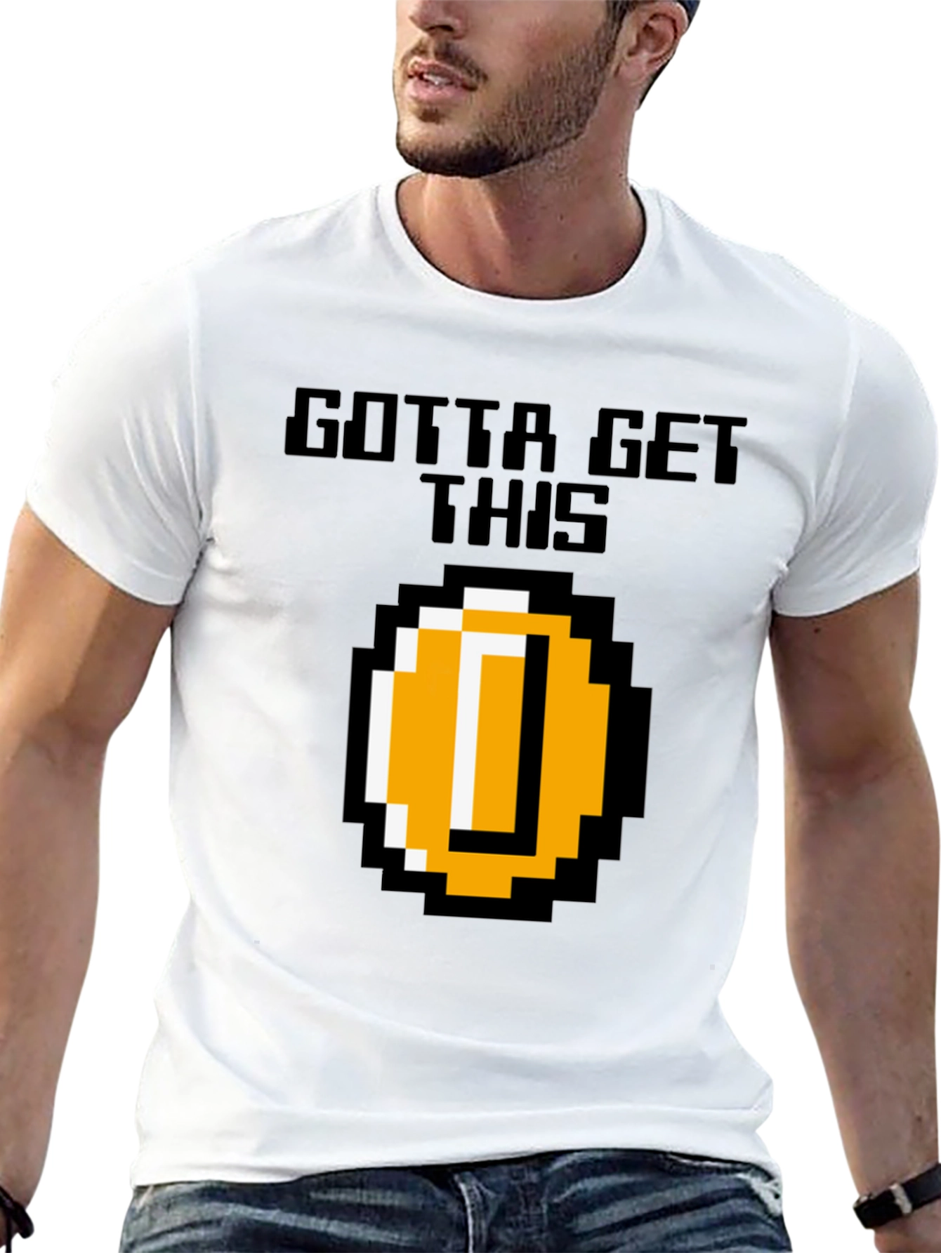 Gotta Get This Retro 8-Bit Coin Graphic Tee