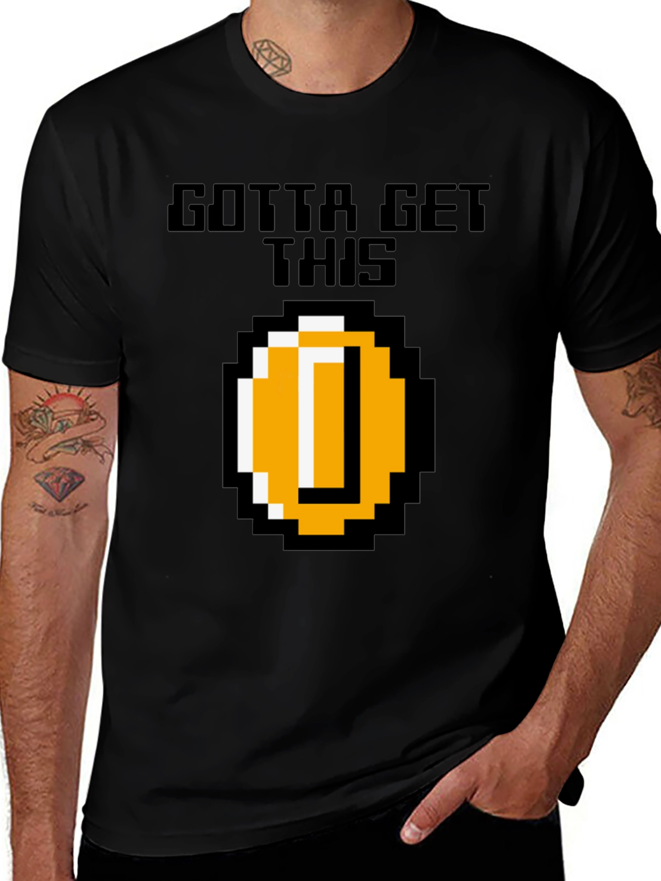 Gotta Get This Retro 8-Bit Coin Graphic Tee