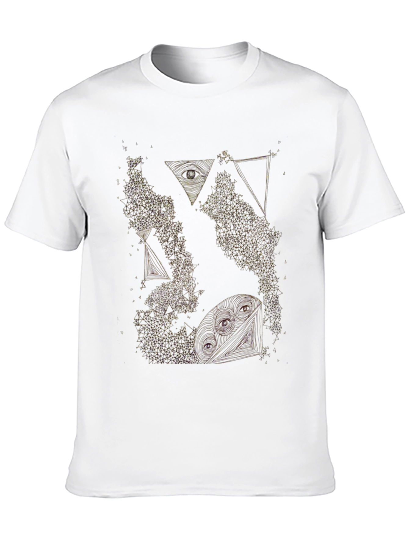 Abstract Graphic Tee - Black Cotton T-Shirt