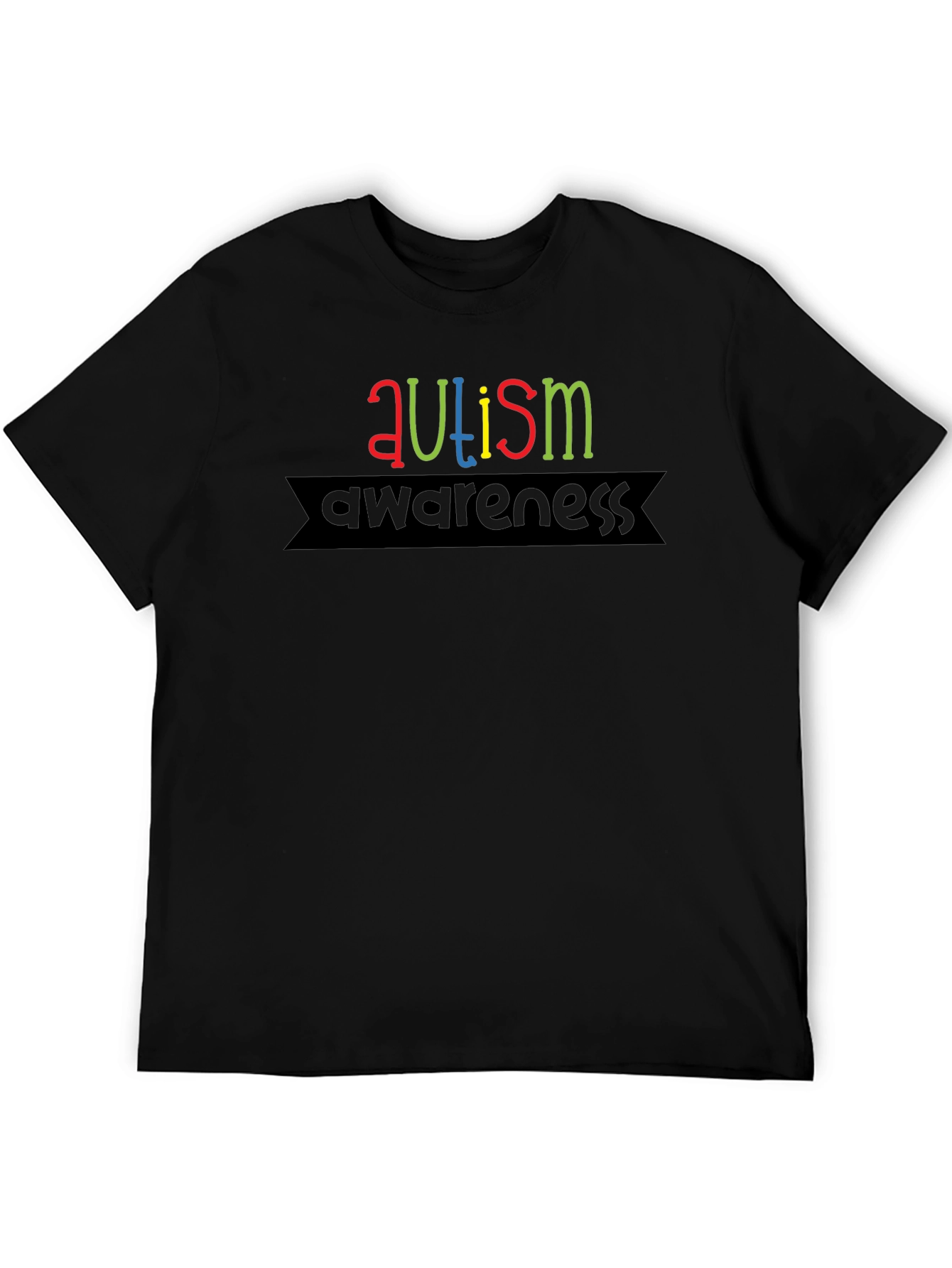 Autism Awareness Graphic Black T-Shirt