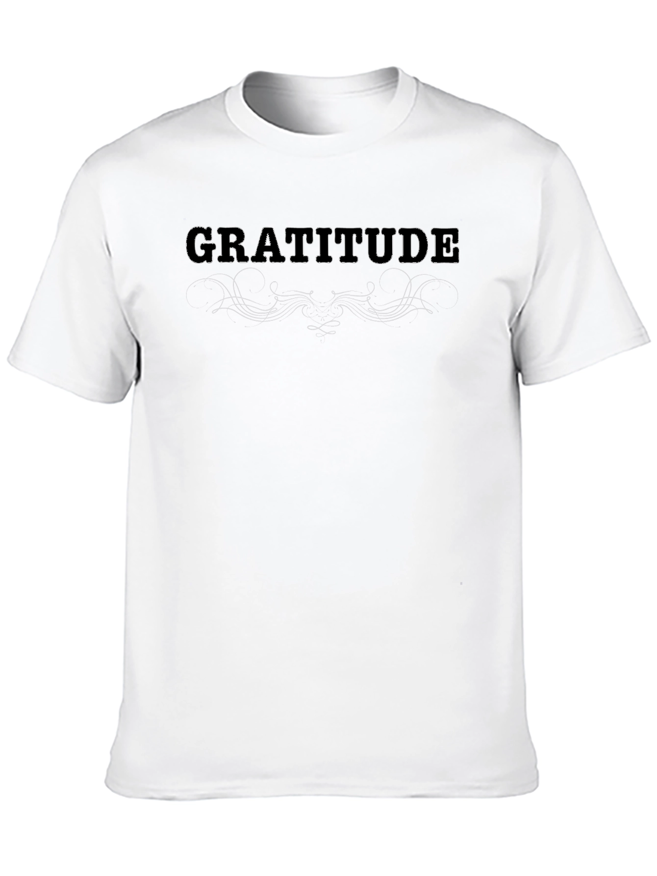 Gratitude Graphic Tee - Soft Black T-Shirt