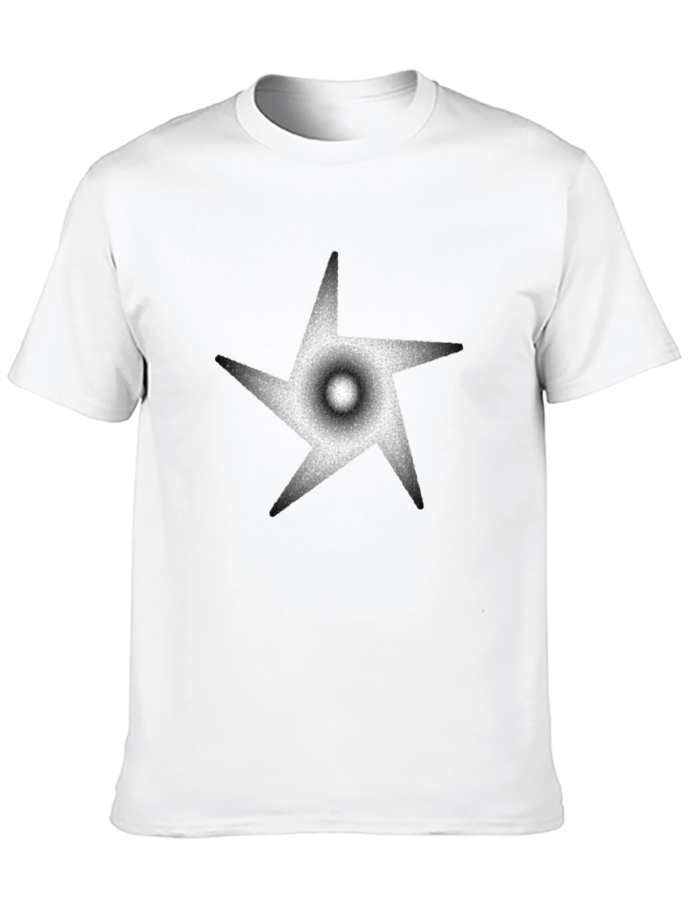 Abstract Star Graphic Black Tee