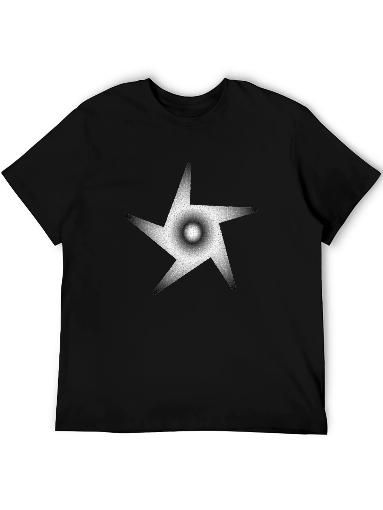 Abstract Star Graphic Black Tee