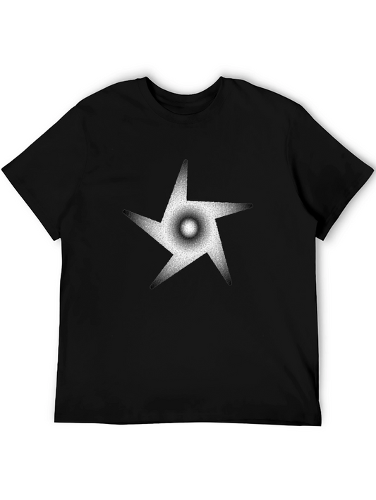 Abstract Star Graphic Black Tee