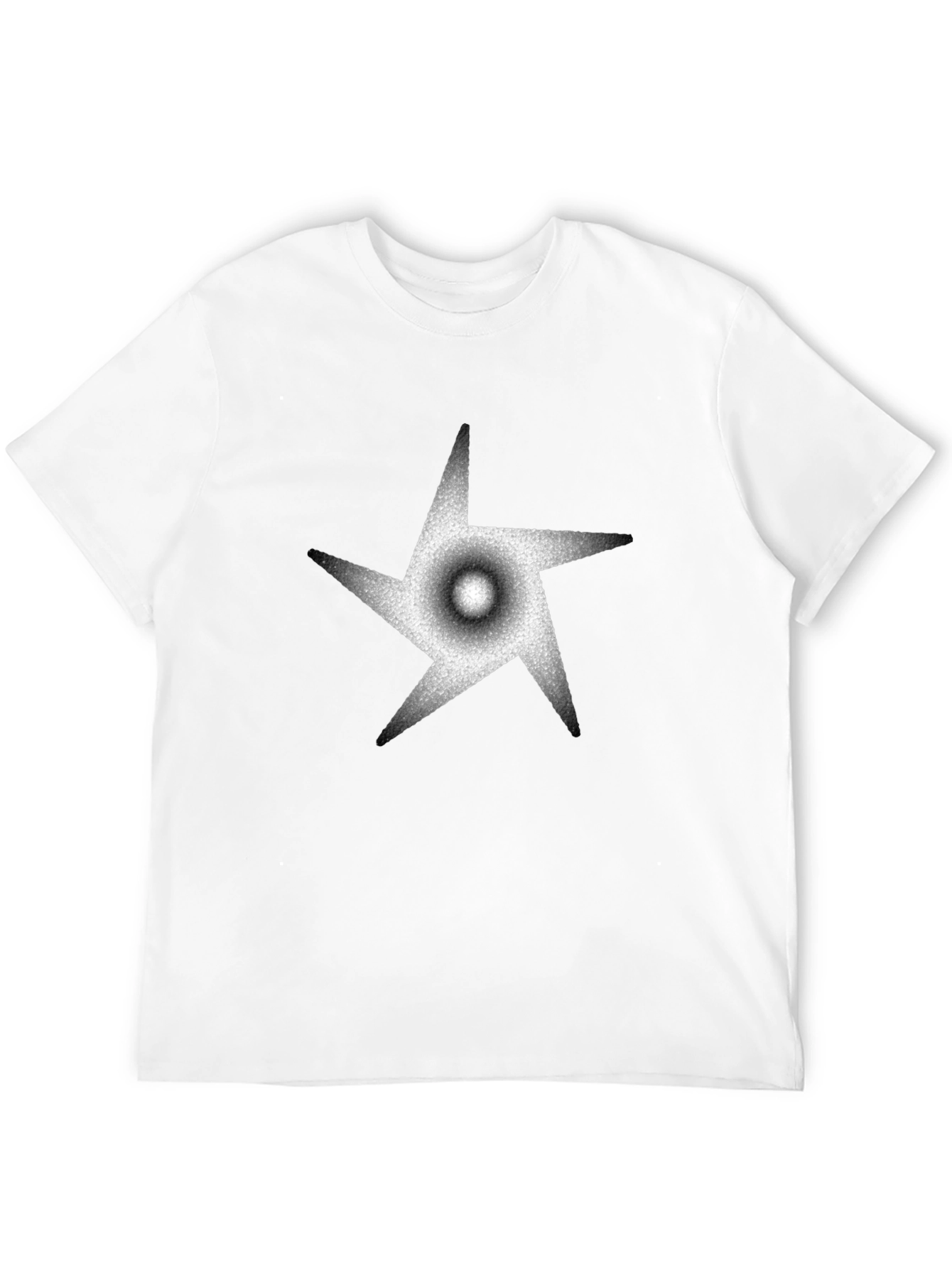 Abstract Star Graphic Black Tee