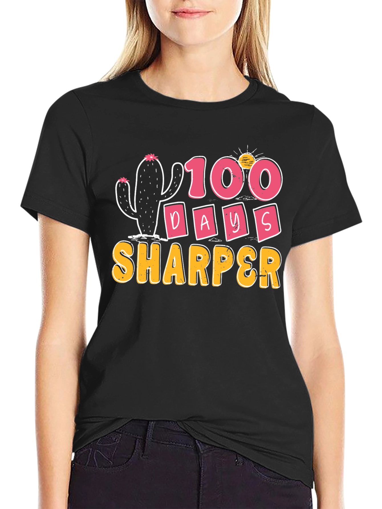 100 Days Sharper Cactus Graphic Tee