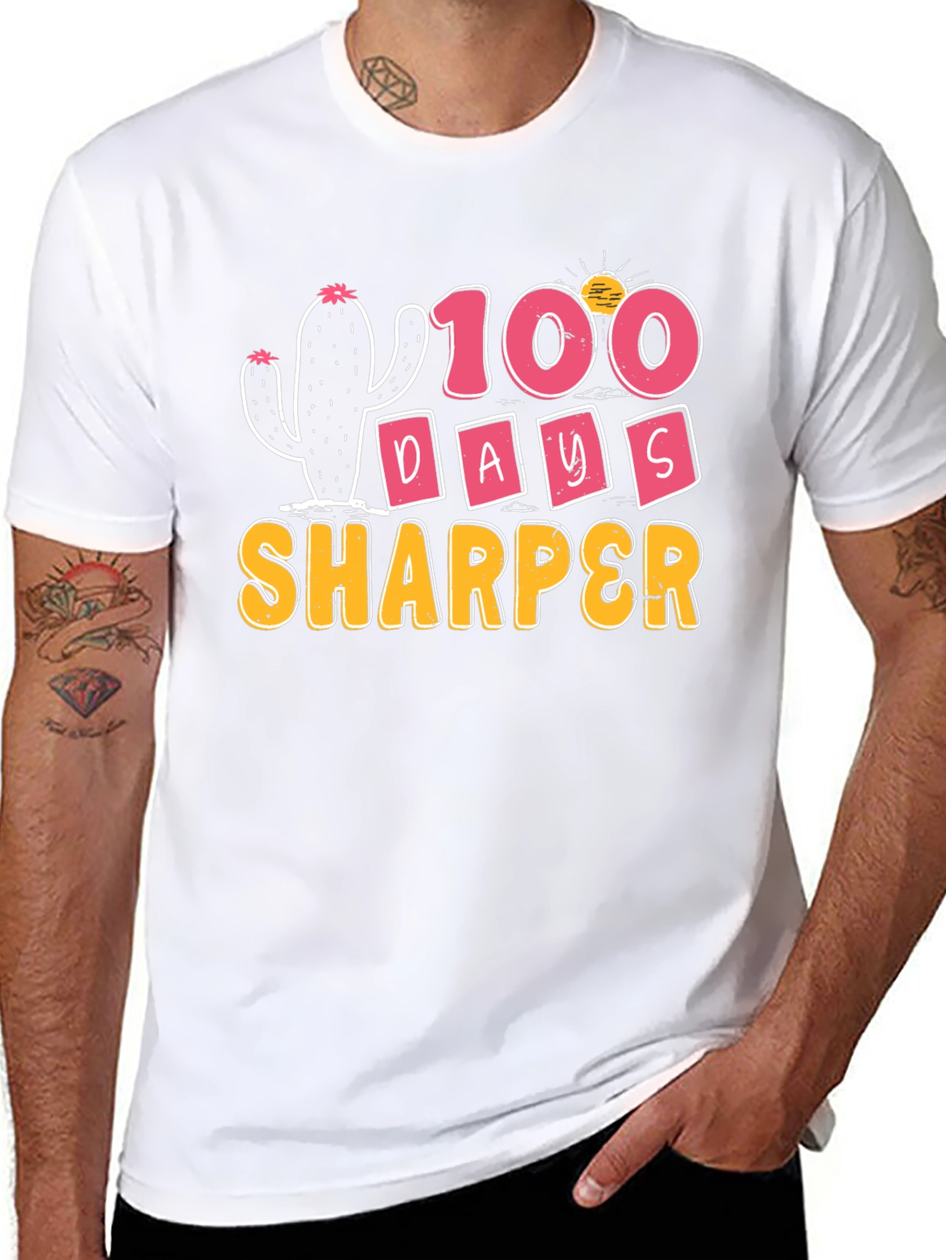 100 Days Sharper Cactus Graphic Tee