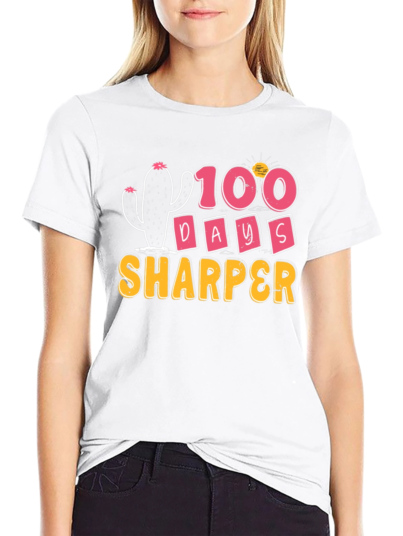 100 Days Sharper Cactus Graphic Tee