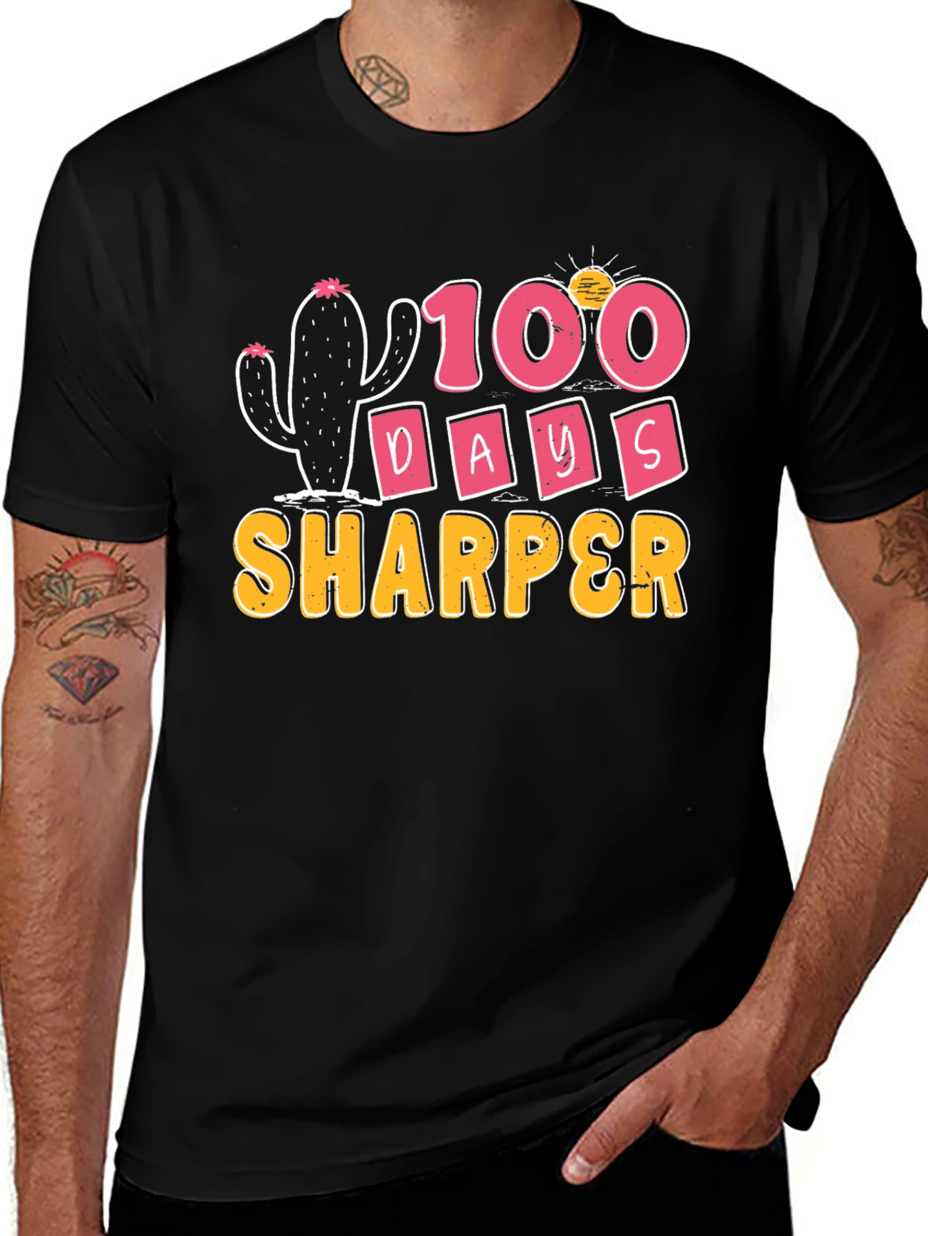100 Days Sharper Cactus Graphic Tee