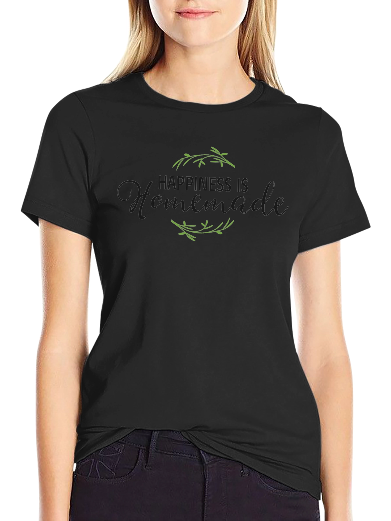 Happiness is Homemade Black Tee