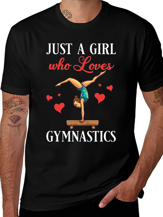 Gymnastics Lover T-Shirt - Just a Girl Who Loves Gymnastics