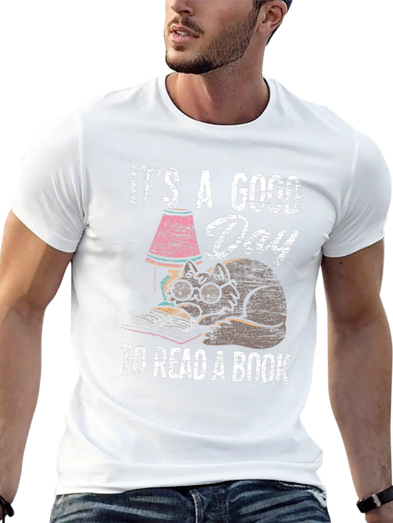 Good Day to Read Cat T-Shirt