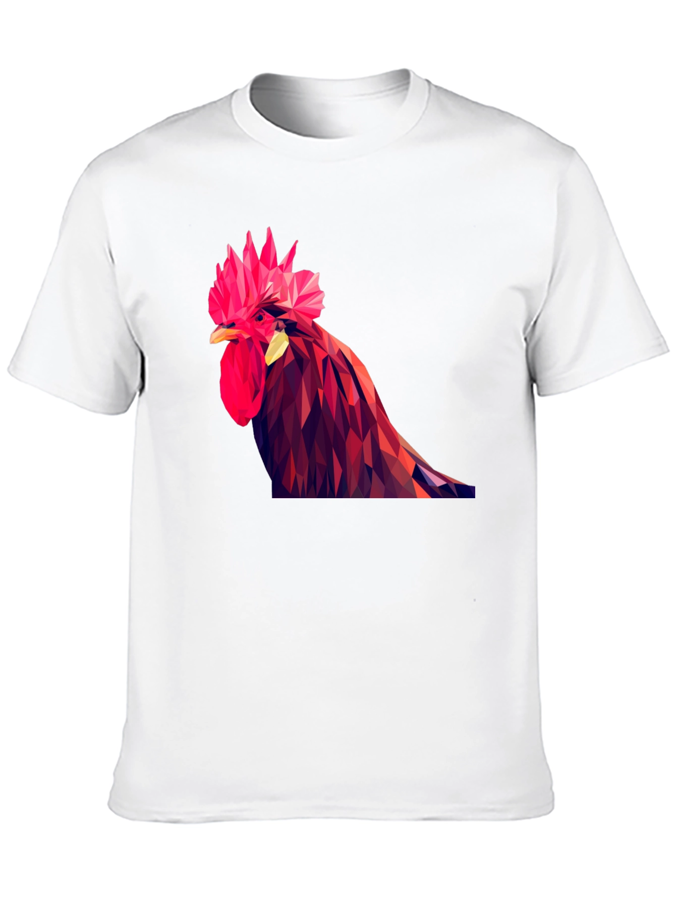 Geometric Rooster Graphic T-Shirt