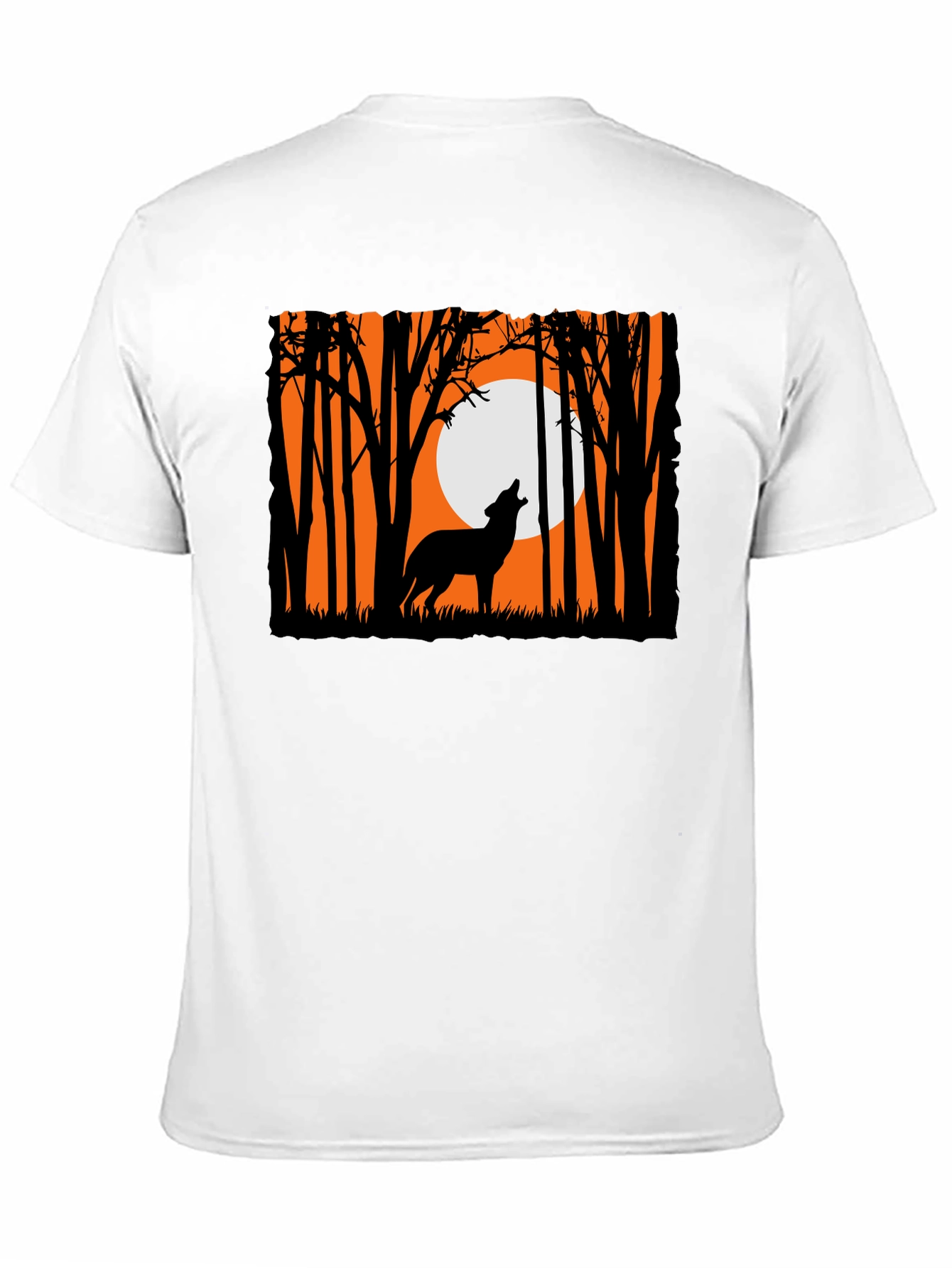Wolf Howling at Moon Graphic Tee