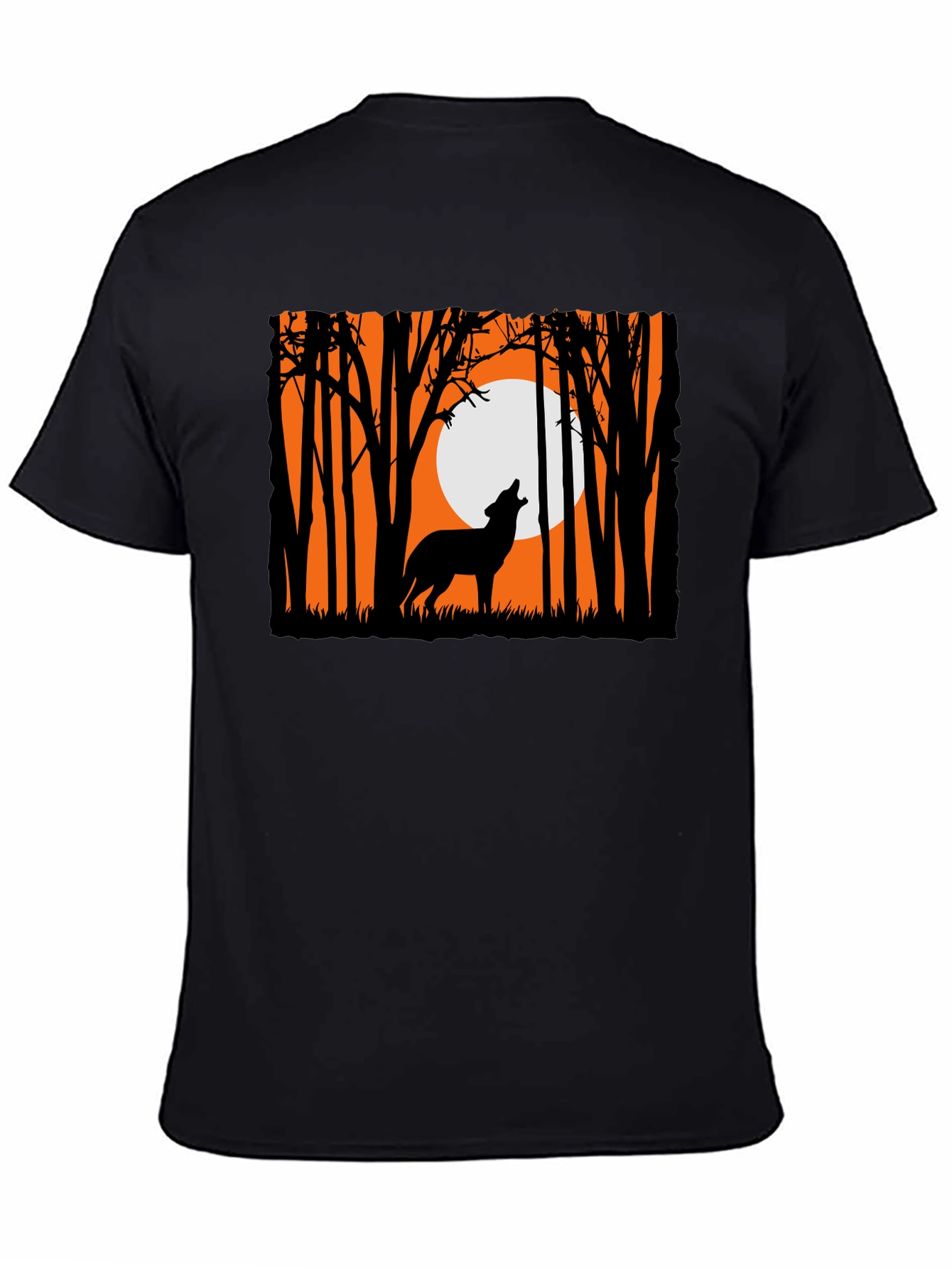 Wolf Howling at Moon Graphic Tee