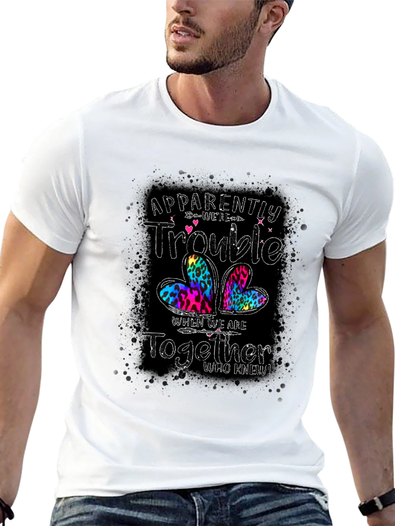 Apparently We Are Trouble Together Black T-Shirt